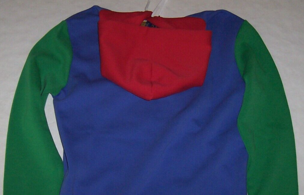 Polo Ralph Lauren blu COLORBLOCK doppia maglia felpa con cappuccio uomo S PONY nuova con etichetta