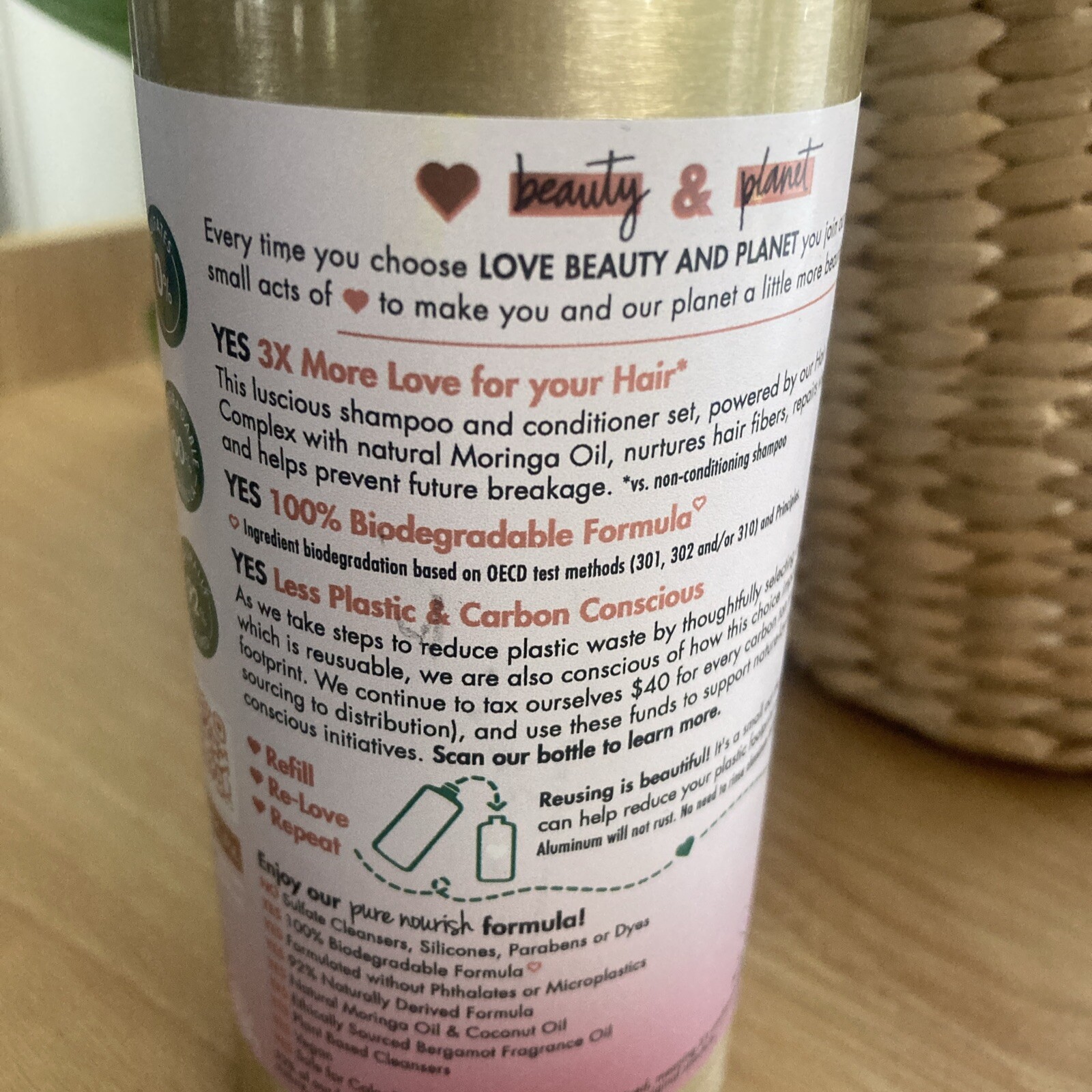 Love Beauty and Planet Pure Nourish Advanced Repair Shampoo - 10.5oz