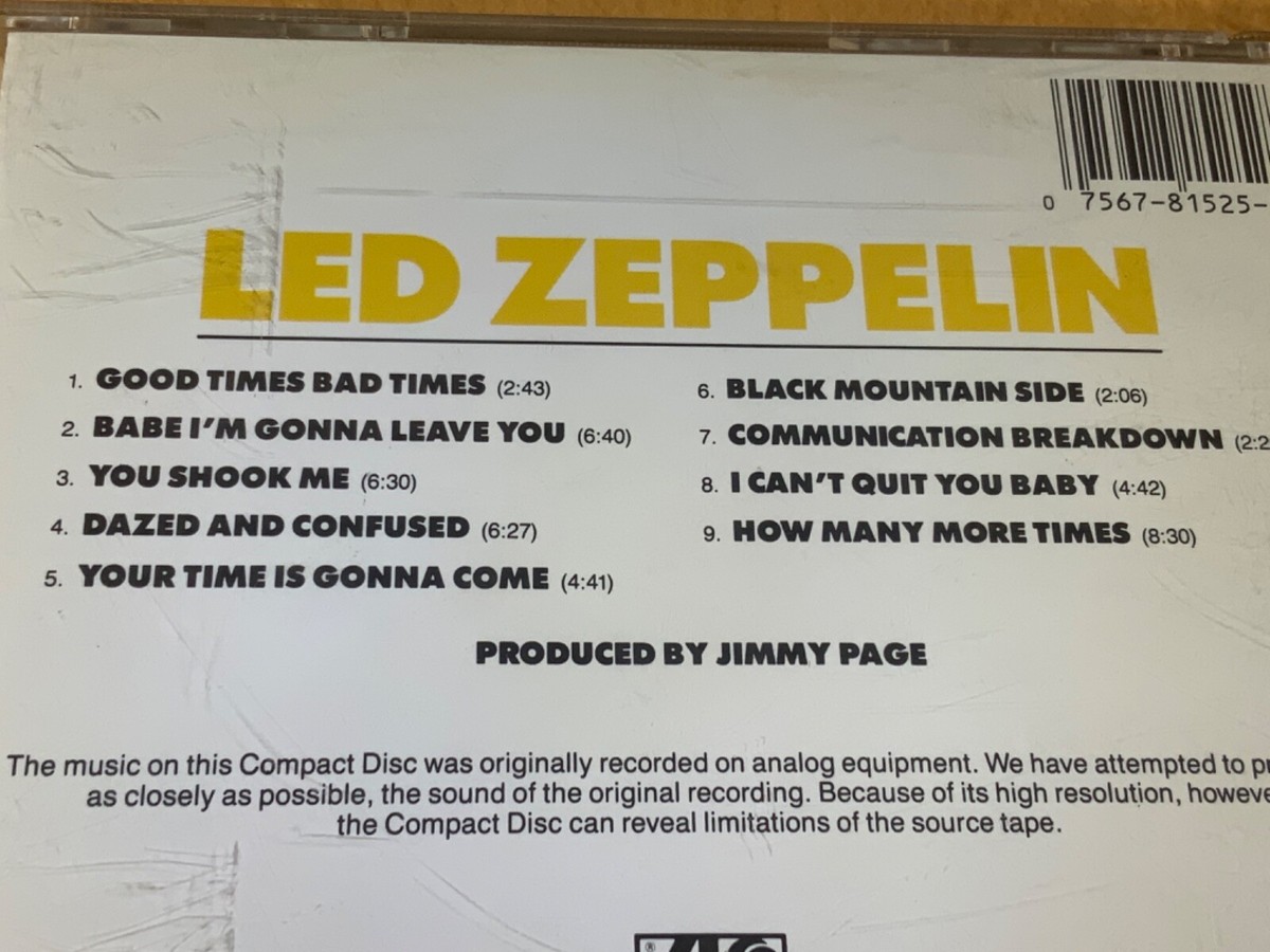 H9-27 LED ZEPPELIN - 1969 - SD 19126-2 | eBay