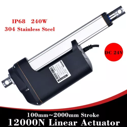 2000N~12000N Linear Actuator IP66 200kg~1200kg Load 50mm~1500mm Stroke 60mm/s