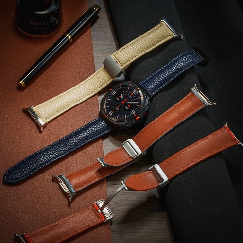No Gaps Leather band For Galaxy Watch Ultra 47mm Wristband Replacement Strap - Zdjęcie 7 z 36