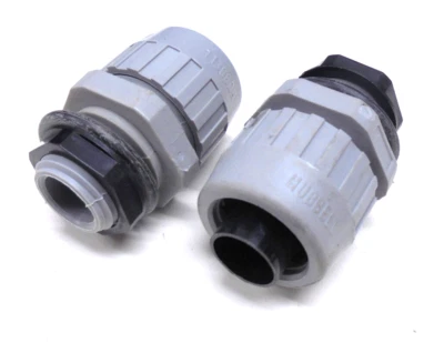 2 - Hubbell Liquid Tight Gray P050NGYA Conduit Fitting Connectors 1/2-In - Image 1 of 4