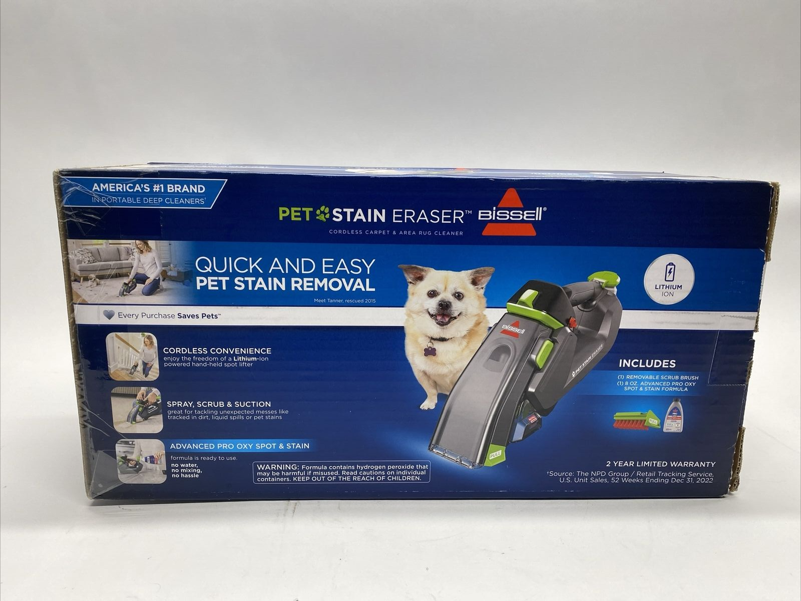 Bissell Pet Stain Eraser PowerBrush Plus Portable Carpet Cleaner 3180