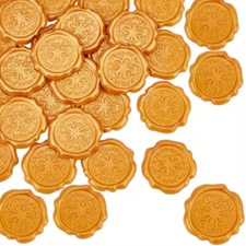 25pcs Adhesive Wax Seal Stickers For Envelope Seal goldenrod 30.8x30.8x2.2mm