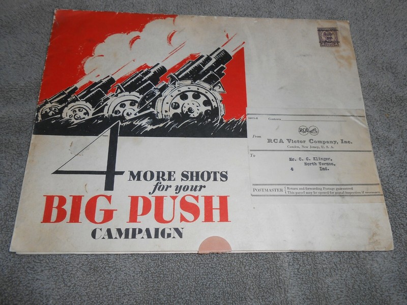 1931 RCA VICTOR CO. RADIO ADVERTISING CAMPAIGN ADS, PAPERS & SLEEVE