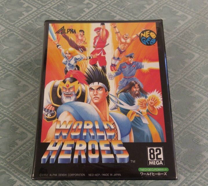 World Heroes NeoGeo AES SNK Used Japan Fighting Game Boxed Tested 
