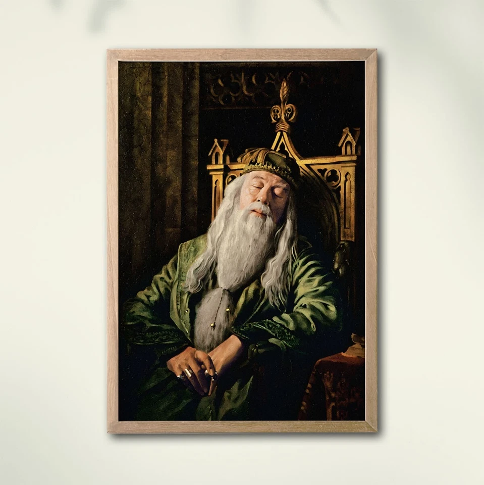 Dumbledore Portrait Poster, Harry Potter Poster, Dumbledore Sleeping -Wall Decor - Image 2 of 4