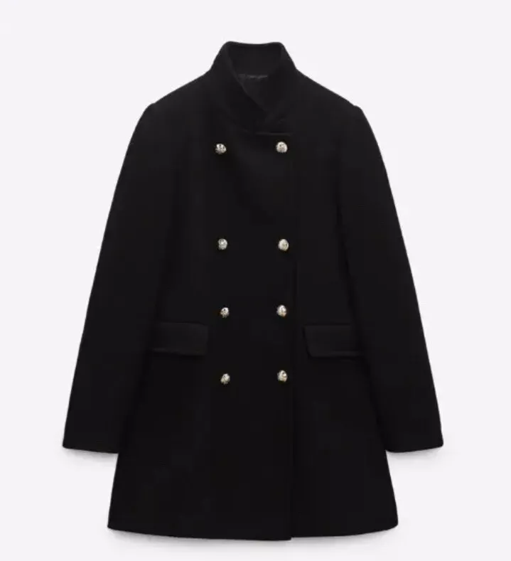 Military coat sale zara