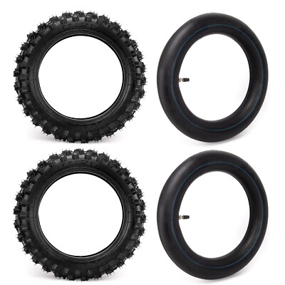 2.50-10 Dirt Bike Tire, 2.5-10'' Off-Road Tire and Inner Tube for Dirt Bike wi...