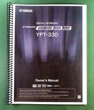 Yamaha PSR-E333 YPT-330 Instruction Manual: 76 Pages & Protective Covers!