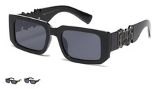 LOCS Debt Collector Square Big LOCS Logo Temple Classic Tinted Lens Sunglasses