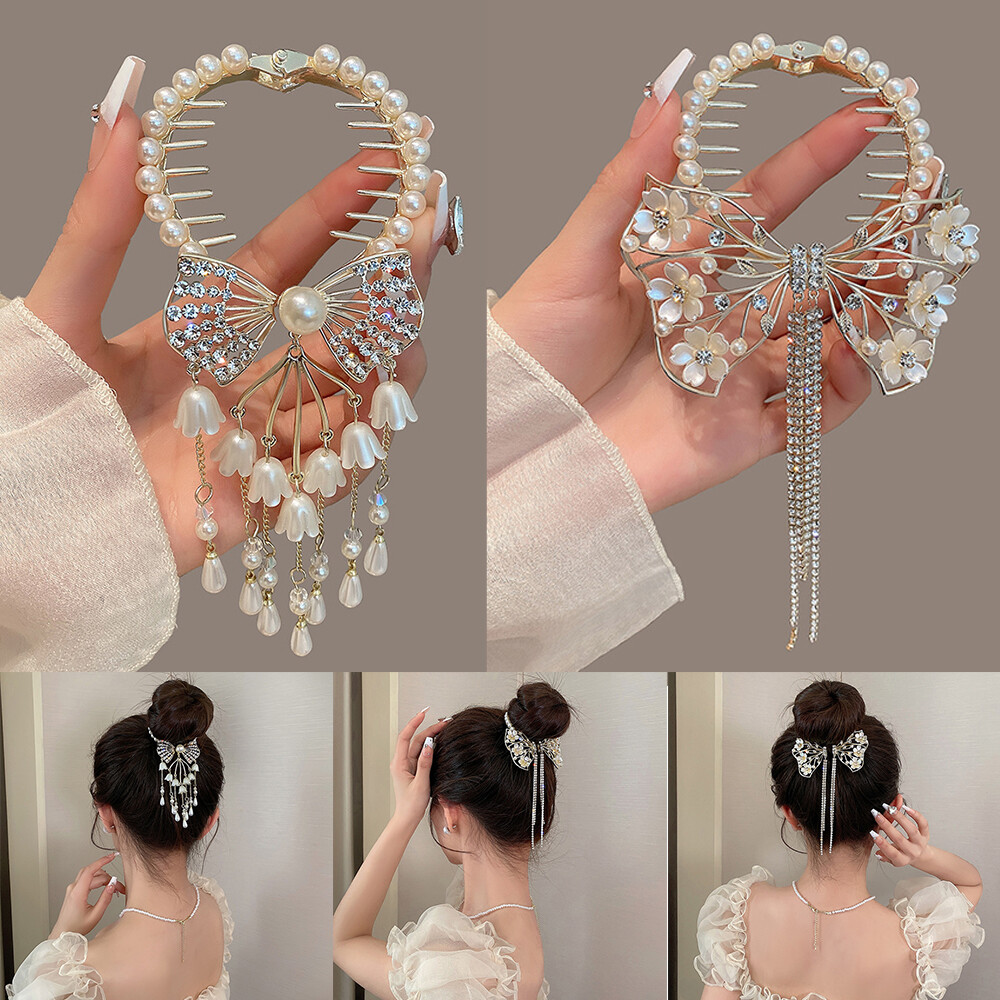 Rhinestone Tassel Hair Clip Hair Barrettes for Women Rhinestone Hair