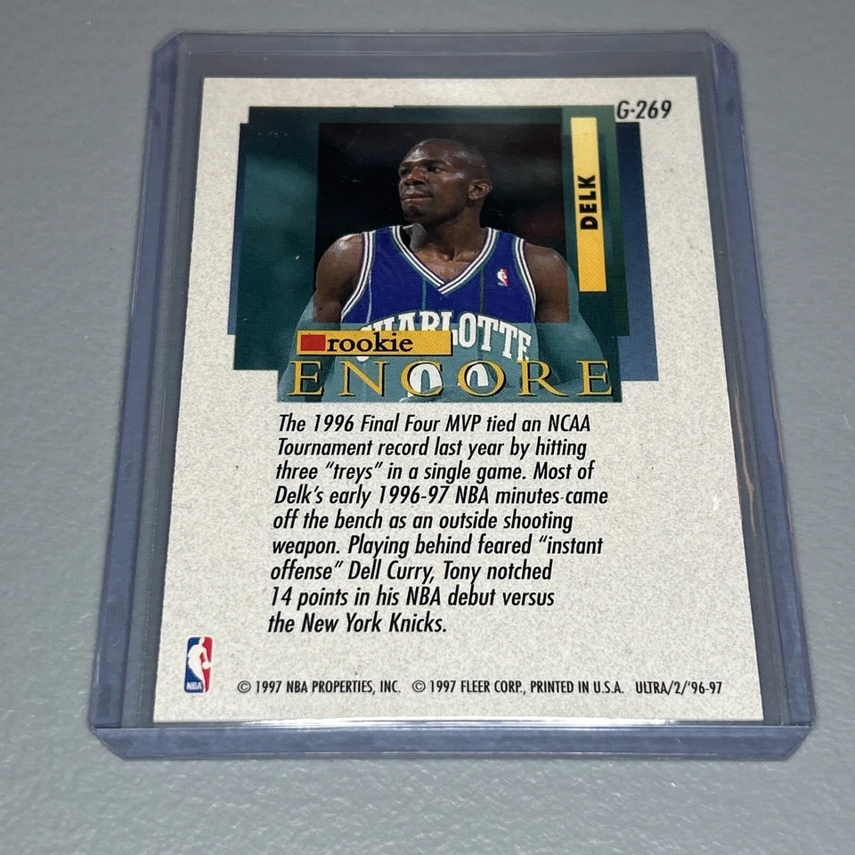 Tony Delk 1996-97 Ultra Gold Medallion #G269 RC Rookie Kentucky Wildcats - Image 2 of 2