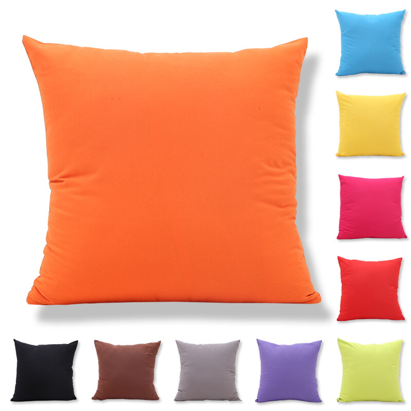 Solid Color Pillow Case Home Decor Cushion Covers 18x18 inch Sofa