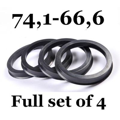 4x spigot rings 66,1 mm - 60,1 mm Conversion for alloy wheels