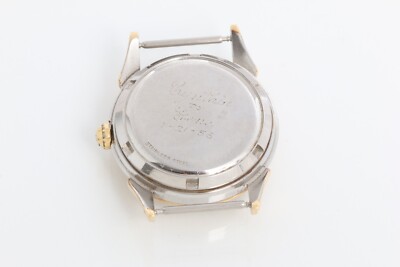 Girard Perregaux 14k and steel Gyromatic  engraved back.Missing  Bezel e10173-2