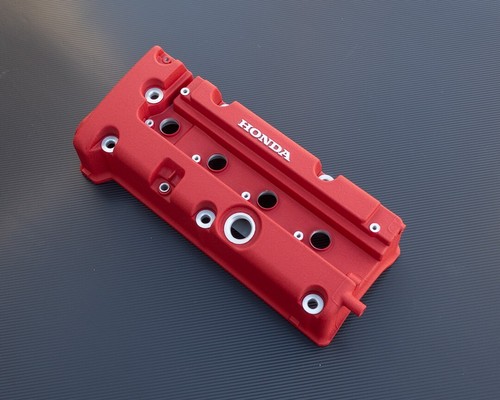 Honda K SERIES K24 K20 type r civic rsx valve cover PowderCoated JDM WRINKLE RED - Picture 3 of 12