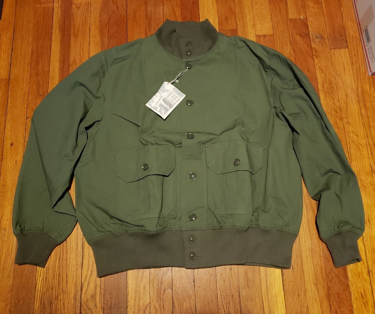 ENGINEERED GARMENTS A-1 OLIVE COTTON RIPSTOP JACKET MENS SIZE 