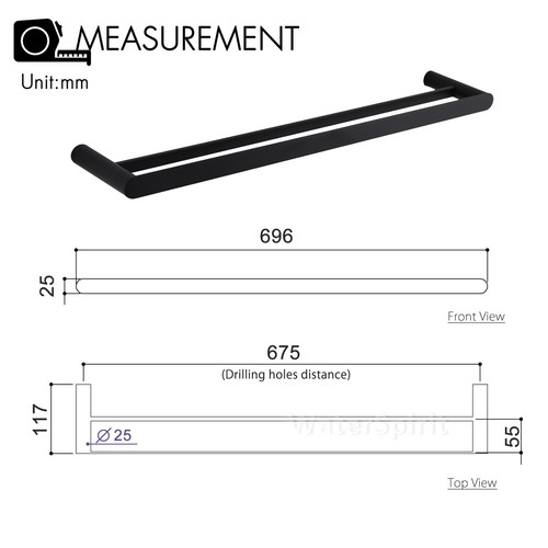 Stainless Steel Towel Rail Holder Rack Shelf Hook Soap Dish Toilet Brush Black - Picture 8 of 34