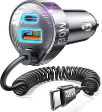 90W for Iphone 17 16 15 Pro Max Car Charger USB C Fast Charging,Super Fast for I