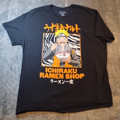 Naruto Shippuden T-Shirt Mens 3XL Ichiraku Ramen Shop Black Anime Manga