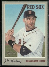 2019 Topps Heritage #10 J.D. Martinez 1970 Cloth Stickers