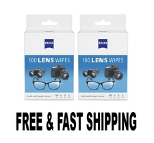 ZEISS Gentle and Thorough Cleaning Eyeglass Lens Cleaner Wipes, 100 Count 2 PACK