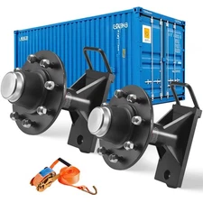 VEVOR Shipping Container Wheels 8-Lug Wheels Kit Shipping Container Axle