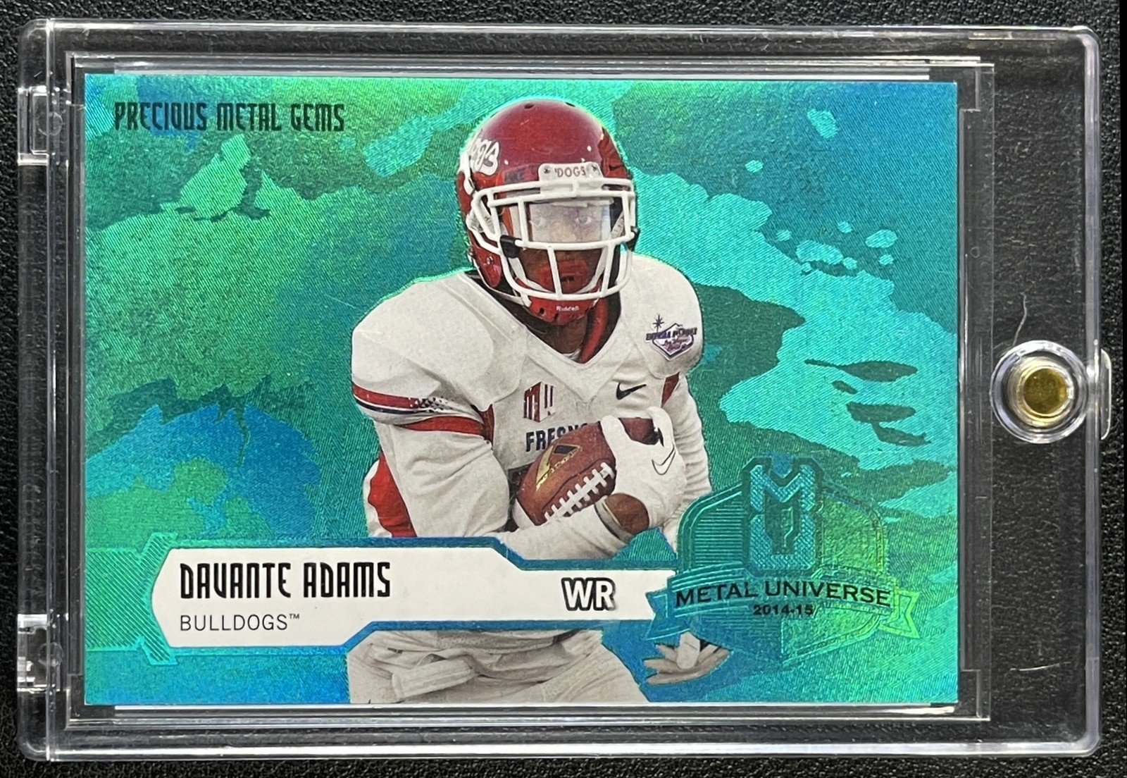 Davante Adams Flair Showcase Metal Universe #M8 Precious Metal Gems Teal