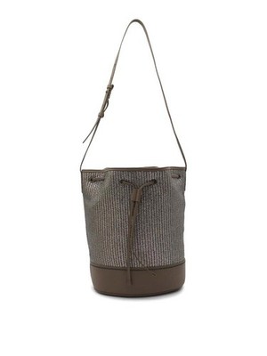 BRUNELLO CUCINELLI WOMEN'S ICE CANNA DI FUCILE BUCKET BAG MSRP $3025