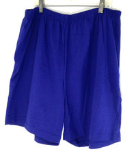 Vintage EZL Women's Blue Elastic Waist Shorts Size XL USA Made