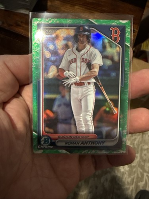 #ad 2024 Bowman Chrome Roman Anthony Lunar Green Refractor #BCP 22 Red Sox Prospect $14.99