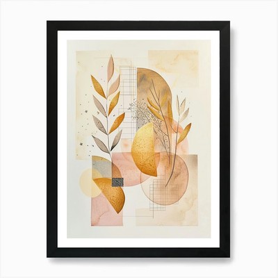 Abstraktes Gemälde 66 Kunstdruck gerahmt Wandbild Poster Leinwanddruck Bild