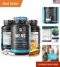 Complete Hair Growth Essentials for Men   Biotin, Collagen  Vitamins in 60 Caps