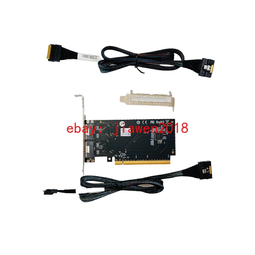 External PCI Express x16 to 2*SlimSAS 8i Adapter PCI-E TO SFF-8654