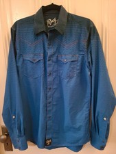 Wrangler Rock 47 Blue Long Sleeve Shirt Size M