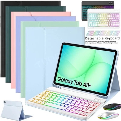 Hülle mit Beleuchtete Tastatur Maus für Samsung Galaxy Tab A11 Plus 11 ZOLL 2025 - Bild 1 von 4