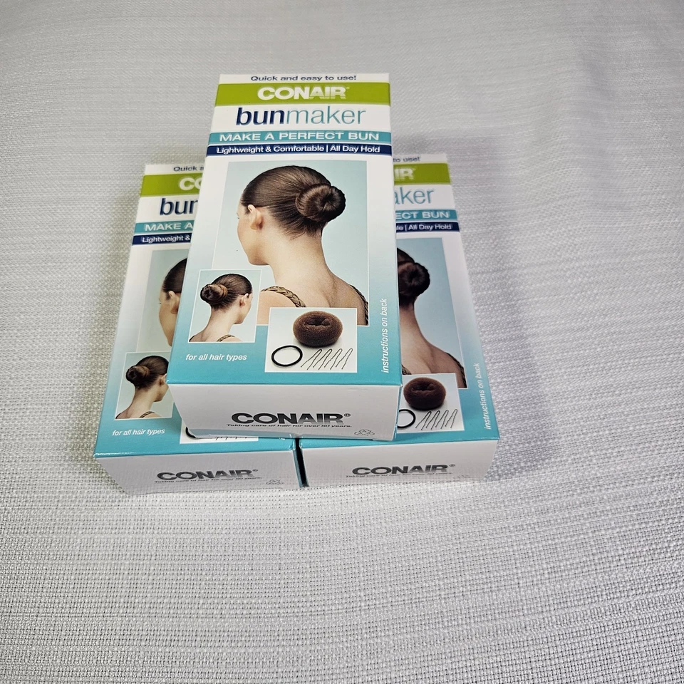 CONAIR BUN MAKER - 6 件套 - 3 包 - 轻巧舒适 (55583) — 第 3/4 张图片