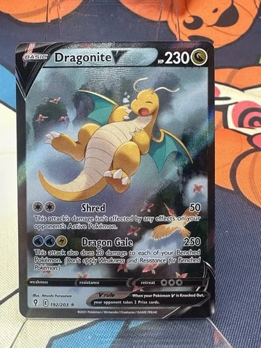 Dragonite V (Alternate Full Art) 192/203 SWSH07: Evolving Skies Holo