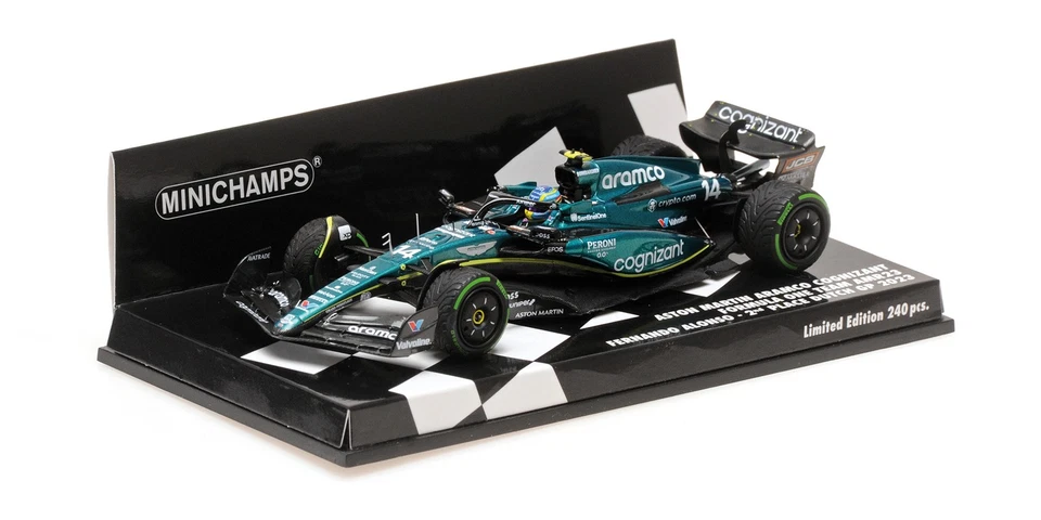 Minichamps 1:43 ASTON MARTIN AMR23 FERNANDO ALONSO 2ND DUTCH GP 2023 - 417231414 - Immagine 2 di 3