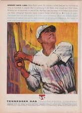 Babe Ruth 714 Homers for Tennessee Gas / Royal Electress Typewriter ad 1963 thumbnail