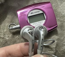Vintage PINK Memorex MP3 Digital Audio Player MMP3682 WMA W/ IEMs Bundle