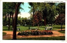 Ottumwa, Iowa - A view of the Riverside Park - in 1935