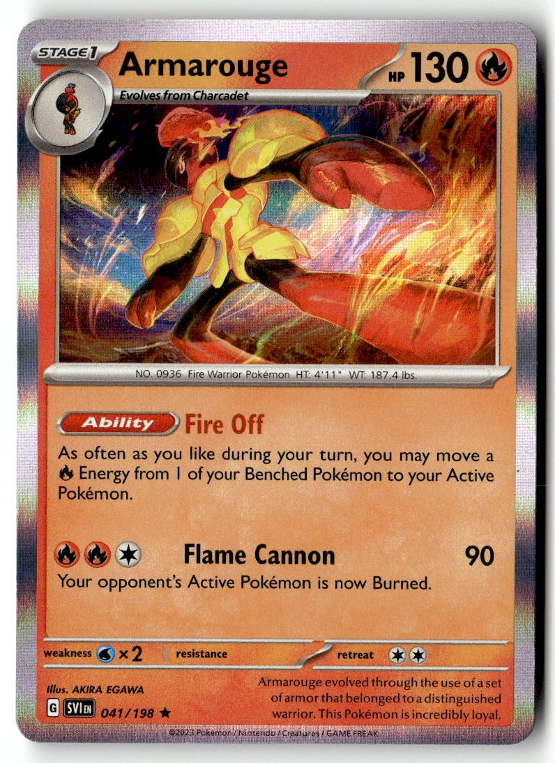 Pokemon TCG Armarouge 041/198 Holofoil SV01: Scarlet & Violet Base Set