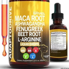 Maca Ashwagandha Beet Root Drops L-Arginine Fenugreek Blend Liquid Supplement