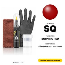 Lackstift F&uuml;r Mazda 121 SQ Burning Red Komplett Auto Steinschlag Fix Kit