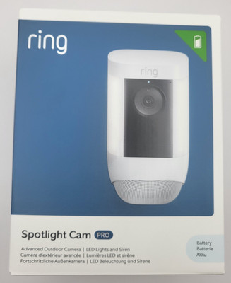 Ring Spotlight Cam Pro Akku - 2K Video, 3D Bewegungserkennung, Ring Vision Neu in OVP