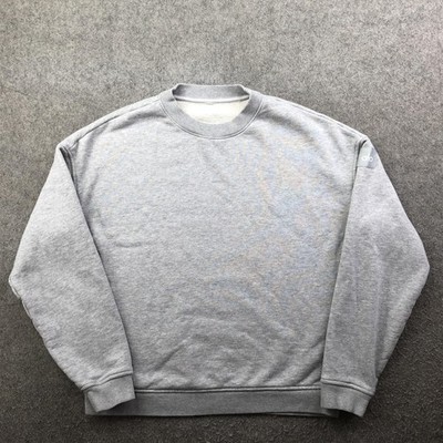 Alo Sweatshirt Womens Large Gray Fleece Pullover Crewneck Logo