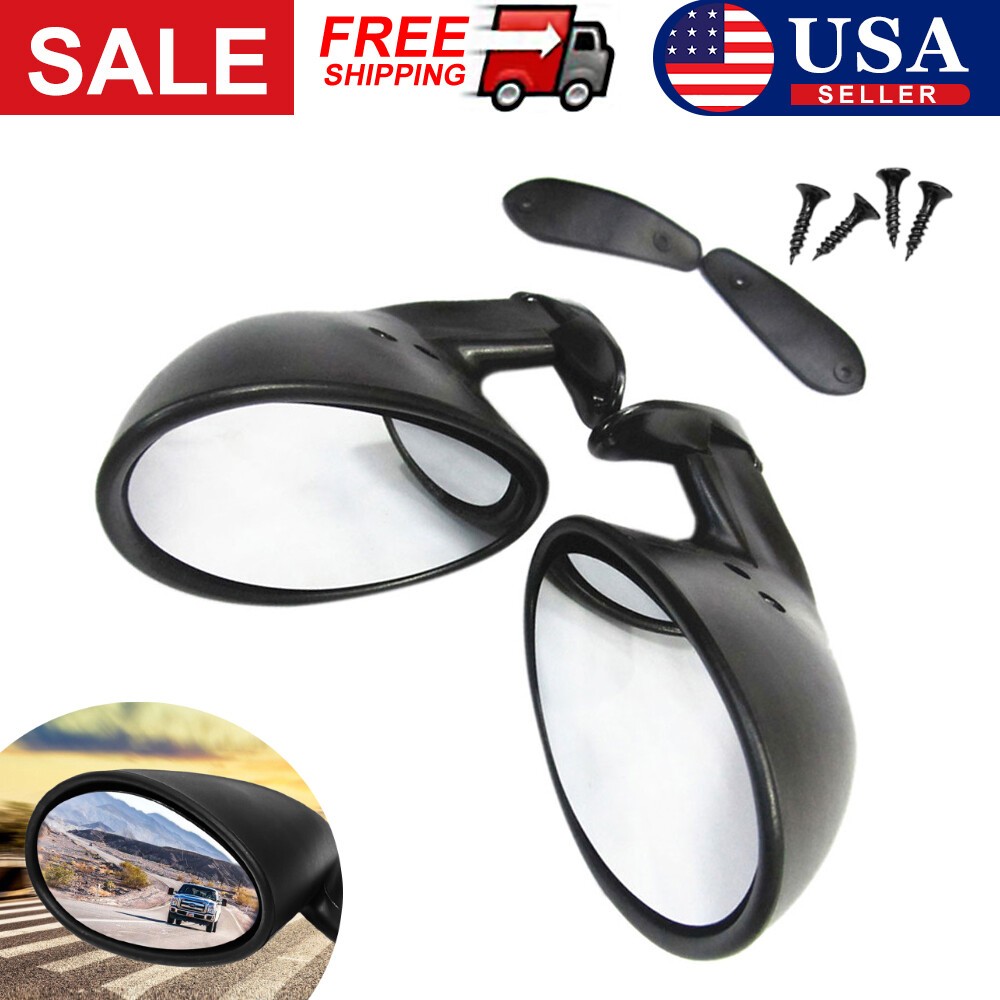 2X Sport Side View Car Mirrors For SUV Car Truck Van Traffic Safety Universal thumbnail 7