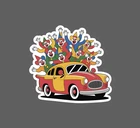 Clown Car Sticker Waterproof Decal Funny Humor Circus Gift NEW